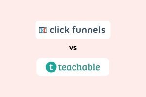 ClickFunnels vs. Teachable logos