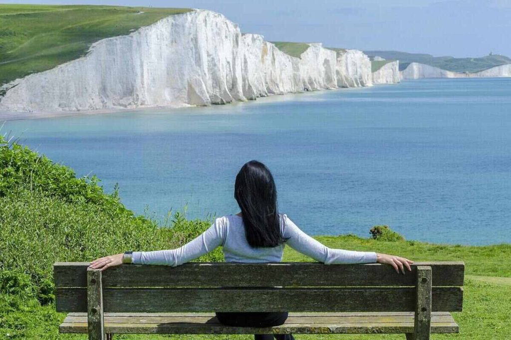 Coach staring at the an amazing view, self-reflecting