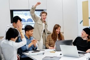 Team during a group coaching session - Group Coaching Tools