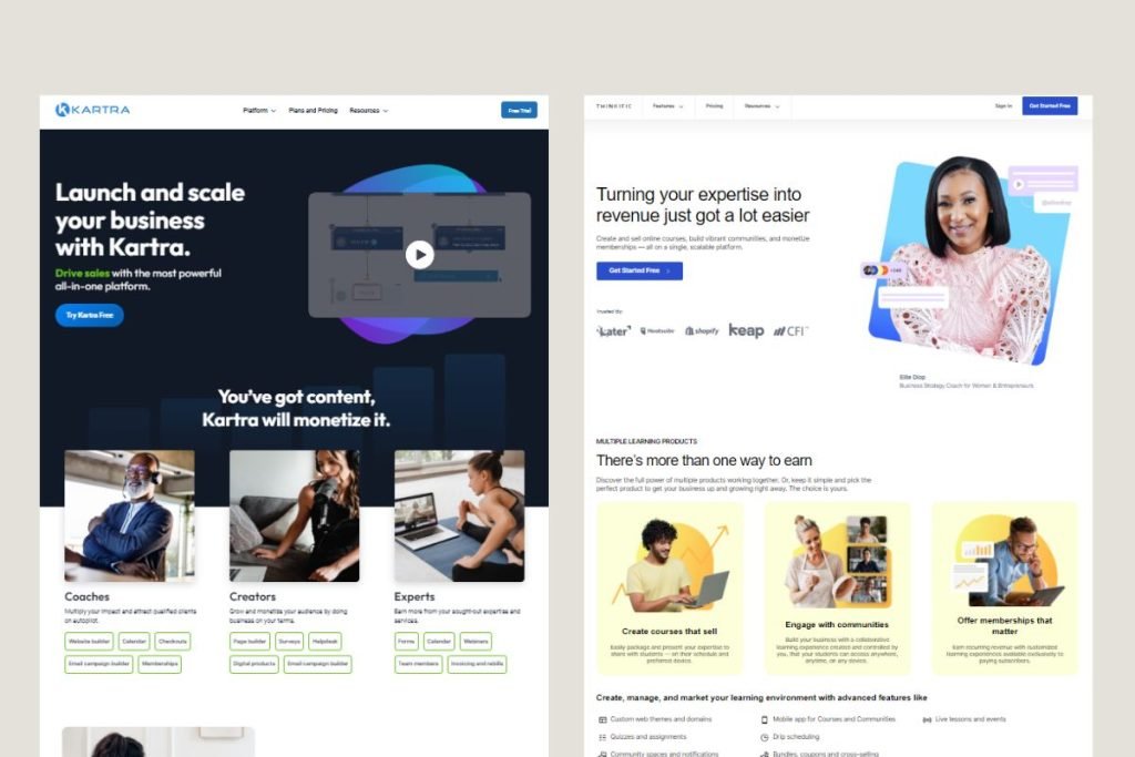 Kartra vs Thinkific - Software Comparison