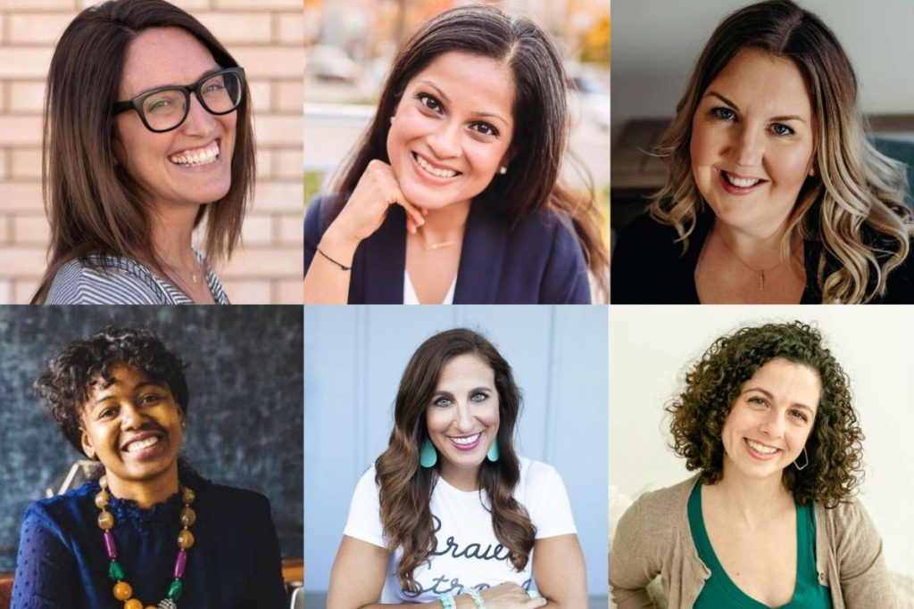 Life Coaches for Working Moms - headshots of 6 coaches